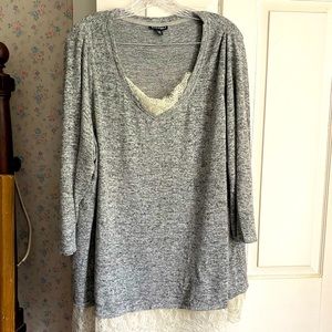 Dressbarn Roz&Ali Grey Sweater